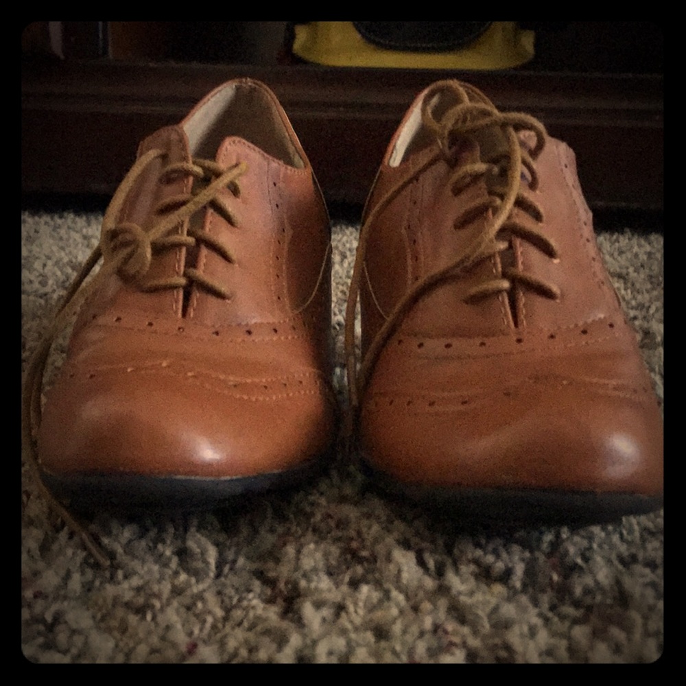 High heel oxfords